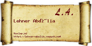 Lehner Abélia névjegykártya